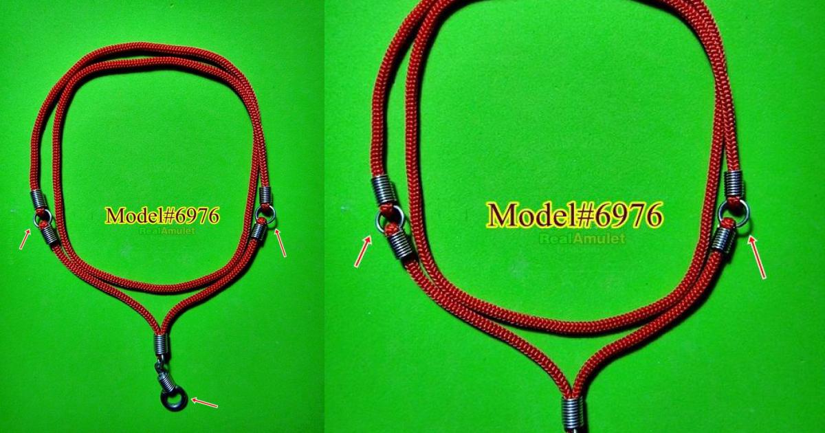 THAI HANG AMULET NECKLACE WEARING NYLON STRING 30CM ADJUSTABLE 3HOOK