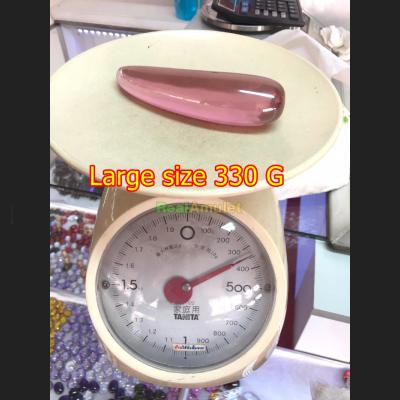 JUMBO LARGE LEKLAI KEAW KAEW NAGA HEALING STONE AMULET CRYSTAL PINK ROSE SOMPORN 330G
