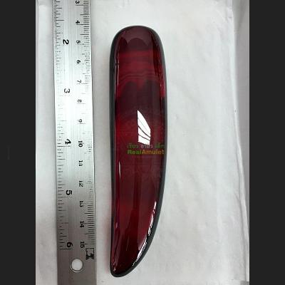 HOLY LEKLAI TRANSFORM NAGA GEMS LARGE FANG AMULET RIVER CAVE STONE DARK RED BLOOD