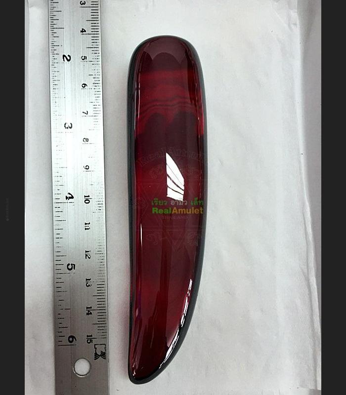 HOLY LEKLAI TRANSFORM NAGA GEMS LARGE FANG AMULET RIVER CAVE STONE DARK RED BLOOD