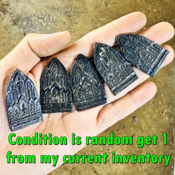 Leklai Kotipe Black Shine Mekaphat Ten Buddha Wall Shield Huan Thai Amulet #0075