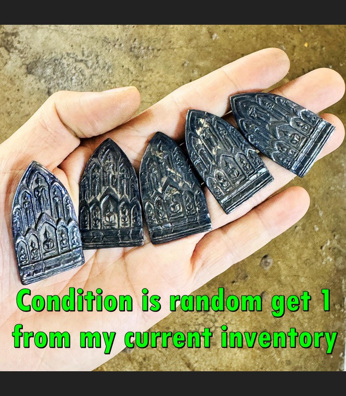 Leklai Kotipe Black Shine Mekaphat Ten Buddha Wall Shield Huan Thai Amulet #0075