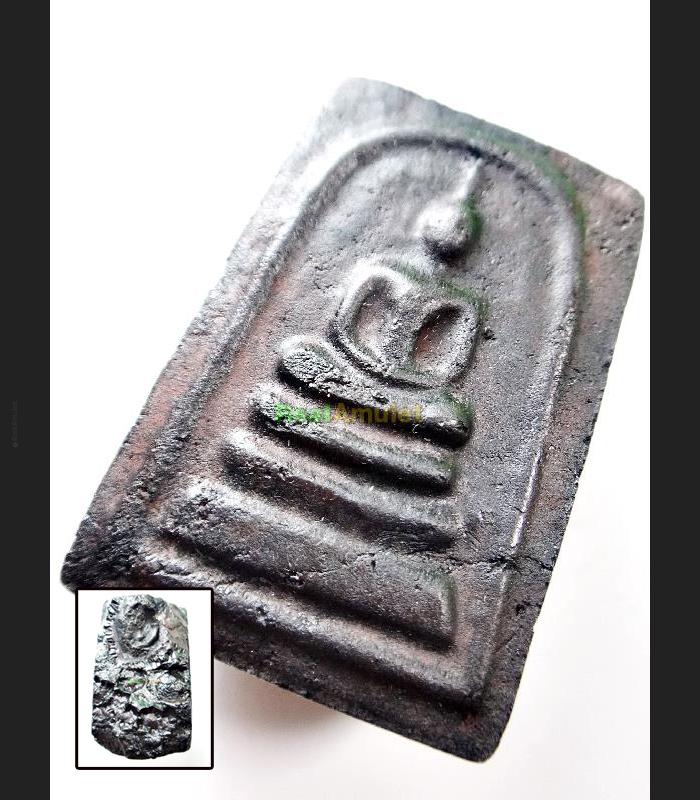 THAI AMAZING LEKLAI AMULET POWERFUL UMKLUM HAND CARVE STONE SOMDEJ ฺBLACK