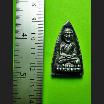 NATURAL CAVE LEKLAI HOLY METAL THAI AMULET LP HUAN SACRED TUAD MEDITATION
