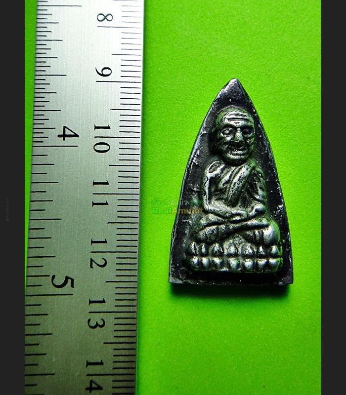 NATURAL CAVE LEKLAI HOLY METAL THAI AMULET LP HUAN SACRED TUAD MEDITATION