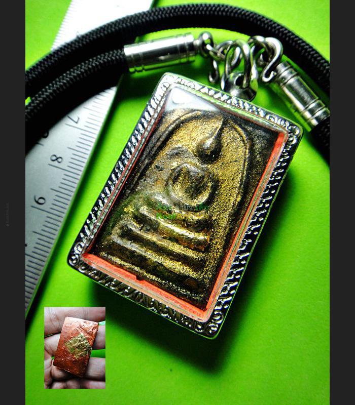 SACRED THAI AMULET LEKLAI MAGNETIC FROCE HOLY STONE UMKLUM CAVE SOMDEJ DUM