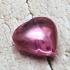 Leklai Naga Eye Pendant Stone Heart Love Charm Lucky Pink Rose Thai Amulet #0145