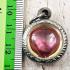 Leklai Naga Eye Pendant Stone Heart Love Charm Lucky Pink Rose Thai Amulet #0145