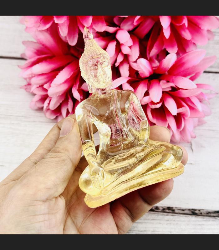 Buddha Statue Feng Shui Miniature Smiley Peaceful Art Deity White Decorate #0148