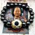 Bracelet Leklai Black Magnetic Ball Wealth Lucky Somporn White Thai Amulet #0188