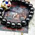 Bracelet Leklai Black Magnetic Ball Wealth Lucky Somporn White Thai Amulet #0188