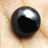 Leklai Naga Eye Crystal Gems Healing Stone Button Black Lucky Thai Amulet #0197