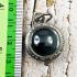 LEKLAI NAGA EYE CRYSTAL GEMS HEALING STONE LUCKY THAI AMULET BUTTON BLACK ROUND