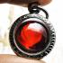 Naga Eye Leklai Crystal Healing Stone Protection Buttons Red Thai Amulet #0198