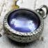 NATURAL GEMS HOLY STONE NAGA EYE LEKLAI THAI AMULET LIGHT PURPLE ROUND BUTTON