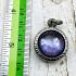 NATURAL GEMS HOLY STONE NAGA EYE LEKLAI THAI AMULET LIGHT PURPLE ROUND BUTTON