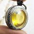 Naga Eye Leklai Healing Stone Gambling Money Yellow Lucky Round Thai Amulet 1410