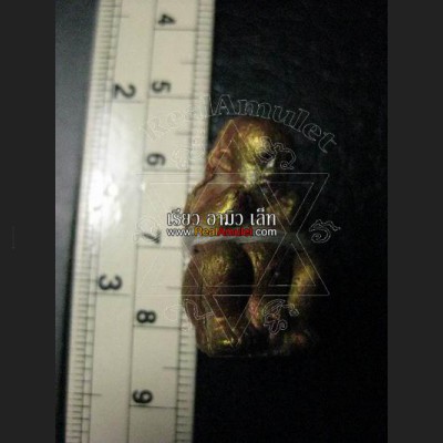 ASHES BABY LOKOK SPIRIT THAI AMULET GUMAN THONG LP WON 2005 GOLD PAINT