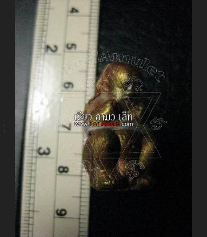 ASHES BABY LOKOK SPIRIT THAI AMULET GUMAN THONG LP WON 2005 GOLD PAINT