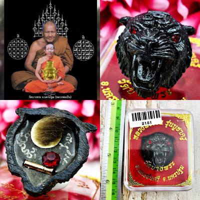 Magic Tiger Hair Face Protection Fortune Pern Watbangpha Be2554 Thai Amulet 2151