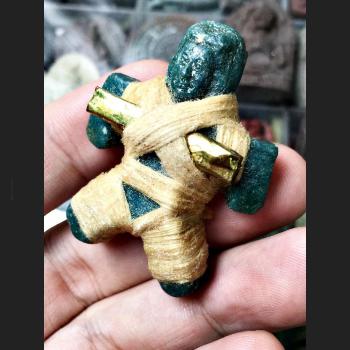 HUNPAYON SPIRIT GUARDIEN WHITE STRING TAKUD PREVENT LUCK THAI AMULET LP KEY 7262