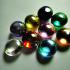 COMPILATION SET9 COLORED BUTTON NAGA EYE DIVINE BLESS CRYSTAL STONE LEKLAI THAI AMULET