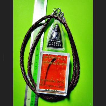 BRONZE TRIANGLE PROTECTION LUCK HARMLESS MINI STATUE LP TUAD THAI AMULET LP DANG BE2008