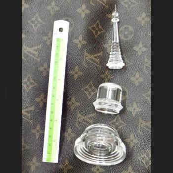 STUPA BUDDHA RELIC AMULET CASE EMPTY BOX CLEAR ACRYLIC 2 OPEN 15 CM 7390