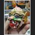 HANUMAN KHON MONKEY KING MASK HEAD VICTORY WIN BOSS LEADER THAI AMULET LP PERN SMALL 7394