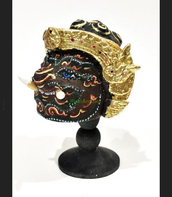 PHAPILAB HEAD KHON MASK MASTER PRESTIGE LERSRI THAI AMULET LP PERN SMALL