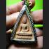 OLD THAI REAL AMULET TABLET CLAY TRIANGLE NANGPHAYHA LP YEAM POWERFUL QUEEN