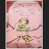 CLOTH FLAG GUMAN THEP BOY SPIRIT THAI AMULET LP NEN RED EAT FETUS BE2554 7513