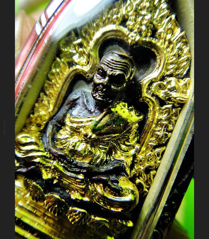 THAI REAL AMULET BRONZE BLACK GOLD LP TUAD MEDITATION LP QIAO WAT HUINGOX