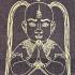 FLAG CLOTH PHAYHAN GUMAN BOY SPIRIT LUCKY GAMBLING WIN THAI AMULET LP NEN BE2558 7656