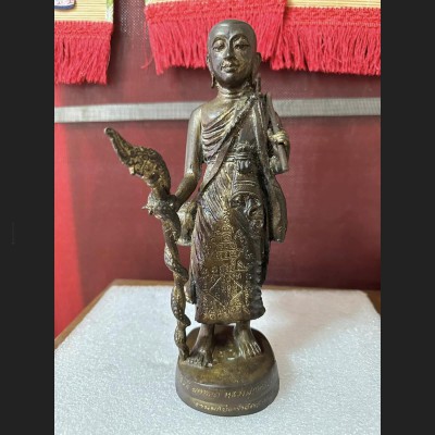 LARGE BRONZE STATUE SIWALEE WEALTHY RICH LUCKY THAI AMULET LP KALONG 2009 FIRST BATCH