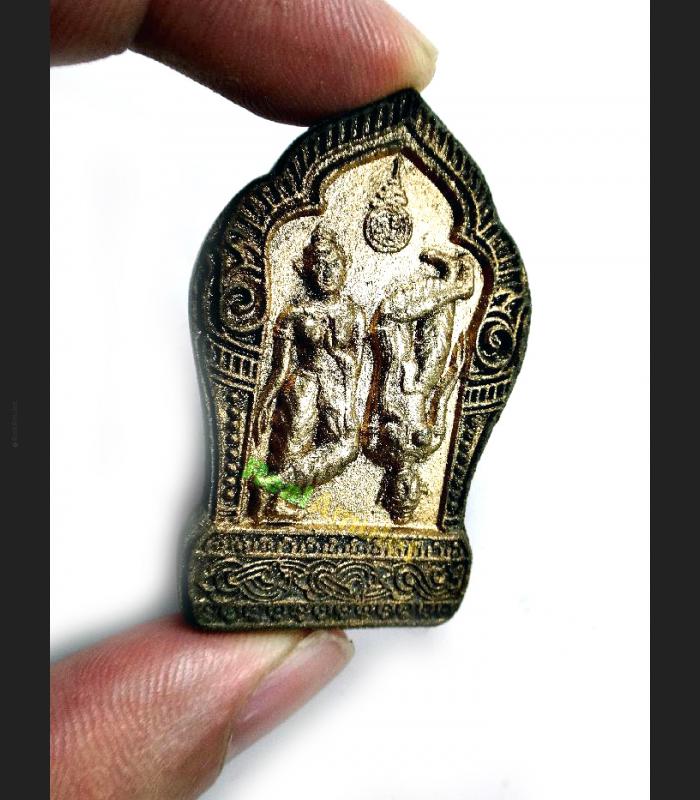 TWIN ANGEL CHANGE FORTUNE TURN LUCKY RELATIONSHIP LP UPP DUST GOLD THAI AMULET