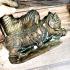 LARGE 23CM BRONZE STATUE LP KALONG TWIN PIG RIDER THAI AMULET CHARM BE2552