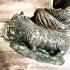 Large 23Cm Bronze Statue Kalong Be2552 Boar Pig Change Fortune Thai Amulet #8512
