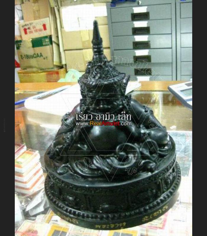 THAI AMULET BRONZE STATUE RAHU SWALLOW MOON GAMBLING LUCK BLACK LP KEY HIGH 6 INCH