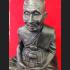 Old Large Bronze Monk Statue Meditation Lp Tuad 7x9 Inch Be2539 Thai Amulet 8587