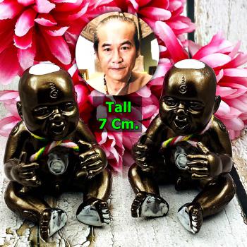 Guman LukThep Boy Spirit Statue Gambling Casino Win Kom Be2553 Thai Amulet #8766
