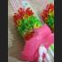 HANDMADE PLASTIC FLOWER RIBBON GARLAND FESTOON WORSHIP OFFERING THAI AMULET WERATH 8866