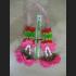 HANDMADE PLASTIC FLOWER RIBBON GARLAND FESTOON WORSHIP OFFERING THAI AMULET WERATH 8866