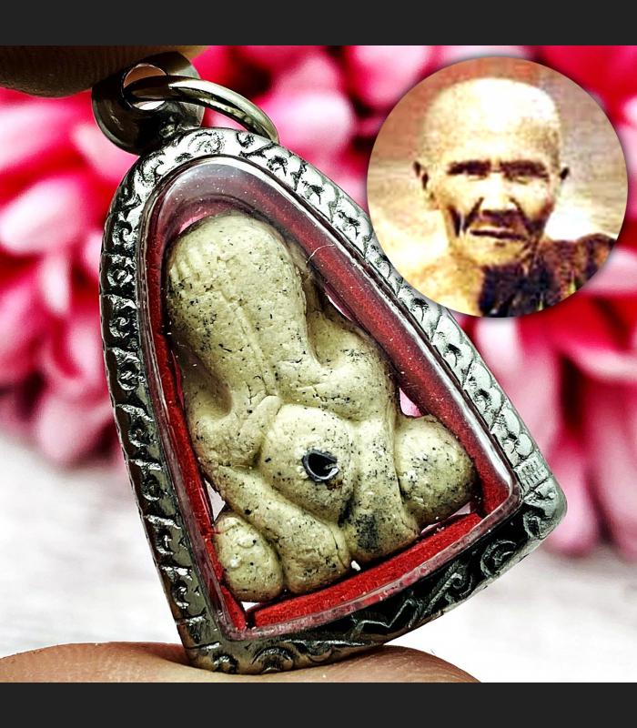 Pidta Close Eye Takrut Great Life Protection Be2551 WatHuiJaKae Thai Amulet 8893