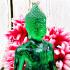 Meditation Buddha Statue Peaceful Smile Home Decoration Green Thai Amulet #9001