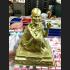 LARGE BUCHA LUCKY RICH SMOKING BUDDHA MODEL FIGURE METAL AMULET LP SUANG MONK