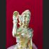 AMULET BRONZE STATUE LADY GIRL BECKON BUSINESS CATCH MONEY RICHLY 14CM GOLD