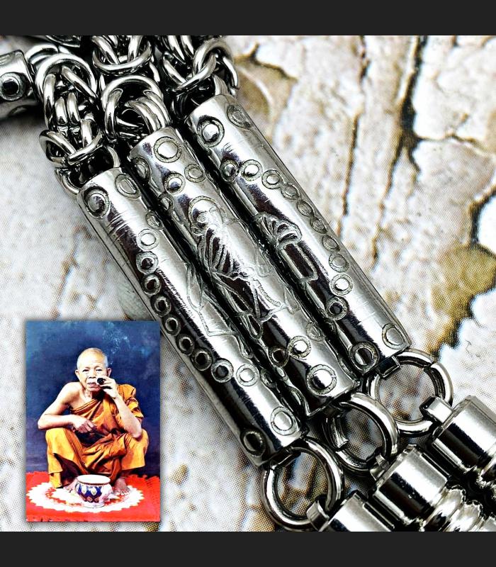 Yantra Protection Necklace Stainless Steel Multi 1-9 Hook Koon Thai Amulet #9031