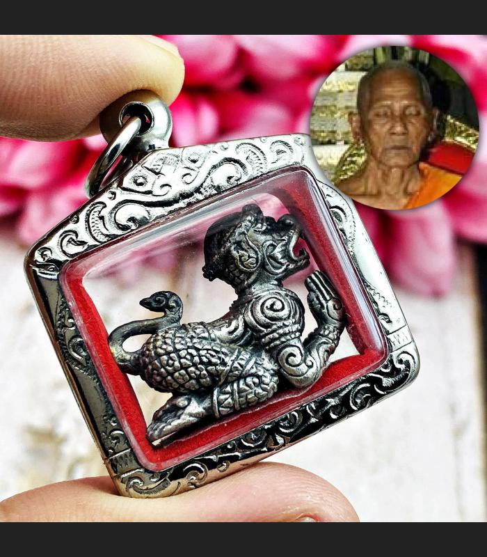 Hanuman Monkey King Rich Fortune Win Money Lp Key Be2549 Alloy Thai Amulet #9047