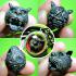 BALL BRONZE TIGER HEAD FACE PREVENT HARMLESS THAI AMULET LP SAWAI BE2547